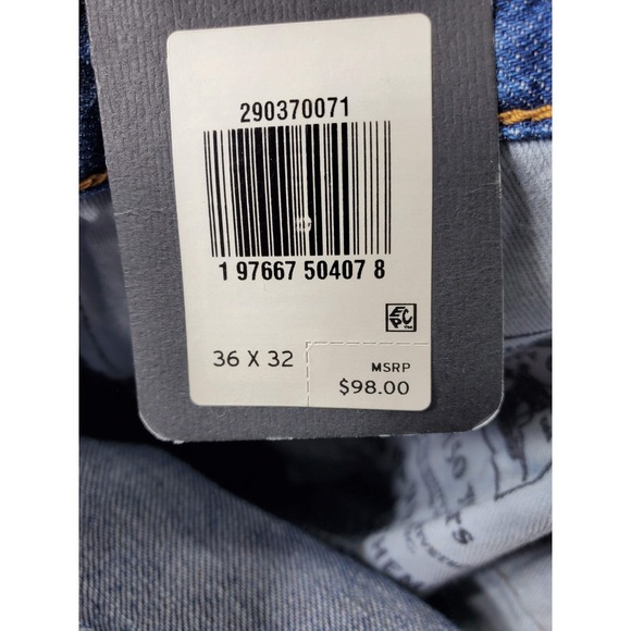 New Men Size 36x32 Levi's Premium 568 Loose Straight Linen+ Med Wash Jeans - Picture 6 of 12